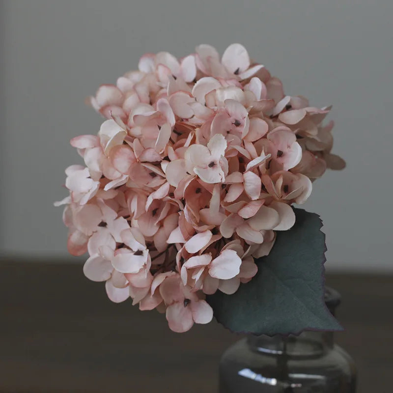 Retro Autumn Hydrangea Bouquet Artificial Flowers Room Home Decoration DIY Wedding Floral Arrangement Party Supplies Photo Props
