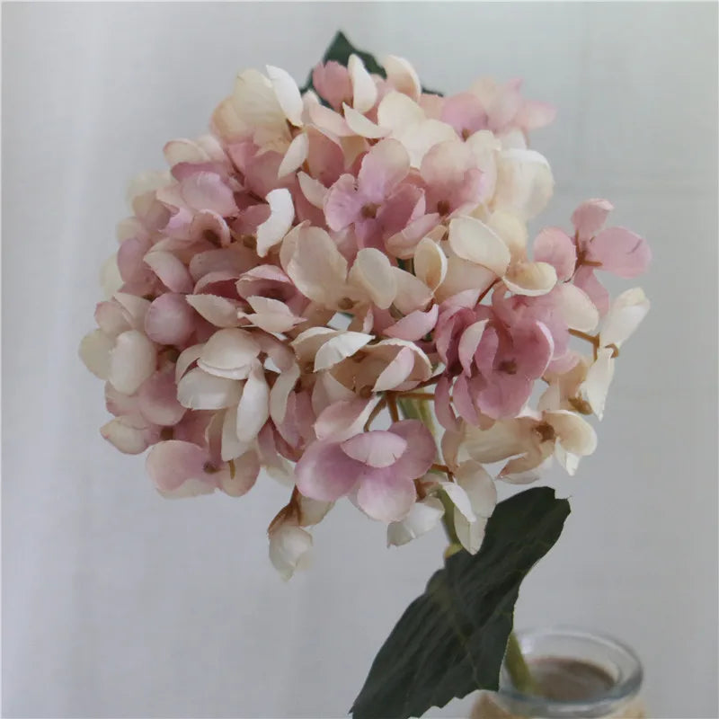 Retro Autumn Hydrangea Bouquet Artificial Flowers Room Home Decoration DIY Wedding Floral Arrangement Party Supplies Photo Props