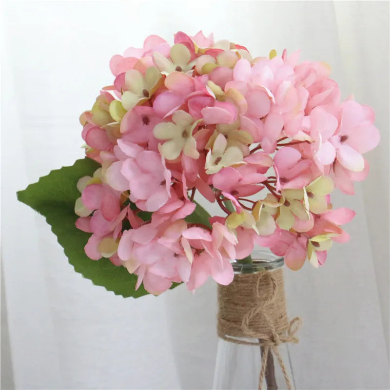 Retro Autumn Hydrangea Bouquet Artificial Flowers Room Home Decoration DIY Wedding Floral Arrangement Party Supplies Photo Props