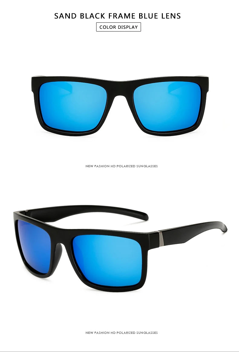 WarBLade Sport Sunglasses Polarized Men Women Brand Designer Driving Fishing Polarized Sun Glasses Black Frame Gafas De Sol 1820