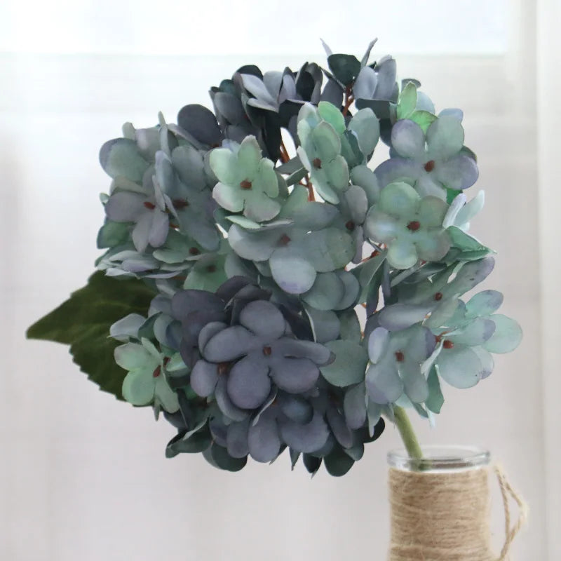Retro Autumn Hydrangea Bouquet Artificial Flowers Room Home Decoration DIY Wedding Floral Arrangement Party Supplies Photo Props