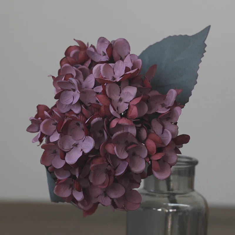 Retro Autumn Hydrangea Bouquet Artificial Flowers Room Home Decoration DIY Wedding Floral Arrangement Party Supplies Photo Props