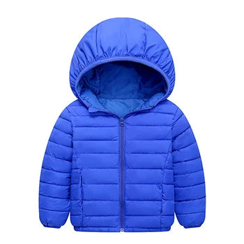 Autumn Winter Teen Boys Girls Warm Down Jacket Children Cotton Outerwear New Fashion Hooded Zipper Coats 3-12 Years Kids Clothes