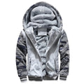 Men's Winter Jackets Thick Warm Jacket Brand Sportswear Coat Pants Solid Color Fleece Zipper Hooded Long Sleeved Male Outerwear