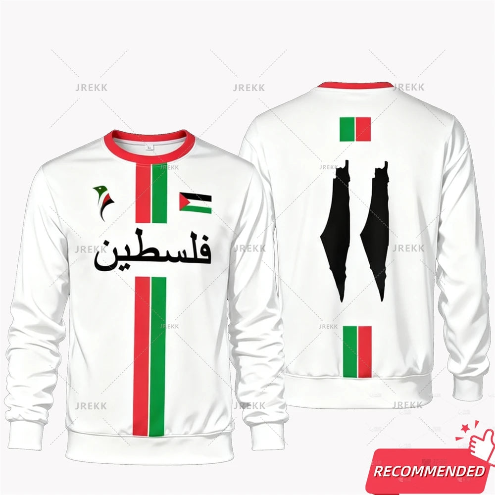 2025 New Palestine Football Jersey Autumn Palestinian Shirt Gaza Kid's Tees Palestina Maillot Football Crewneck Sweatshirts Tops