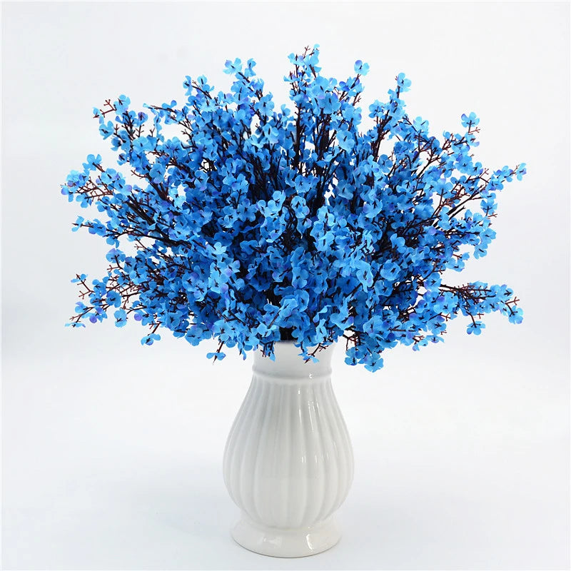 HMEOT Romantic Red Babysbreath Flower Branch Wedding Bridal Hand Bouquet Accessories Banquet Photo Home Table Decor Props H3910
