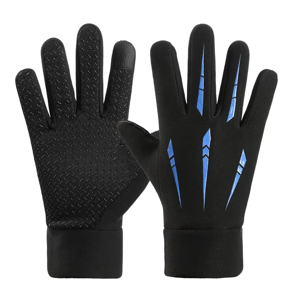 Warm Gloves for Men Motorcycle Winter Windproof Gloves Water-Repellent Cycling Takeaway Touch Screen Fishing Non-slip Gloves