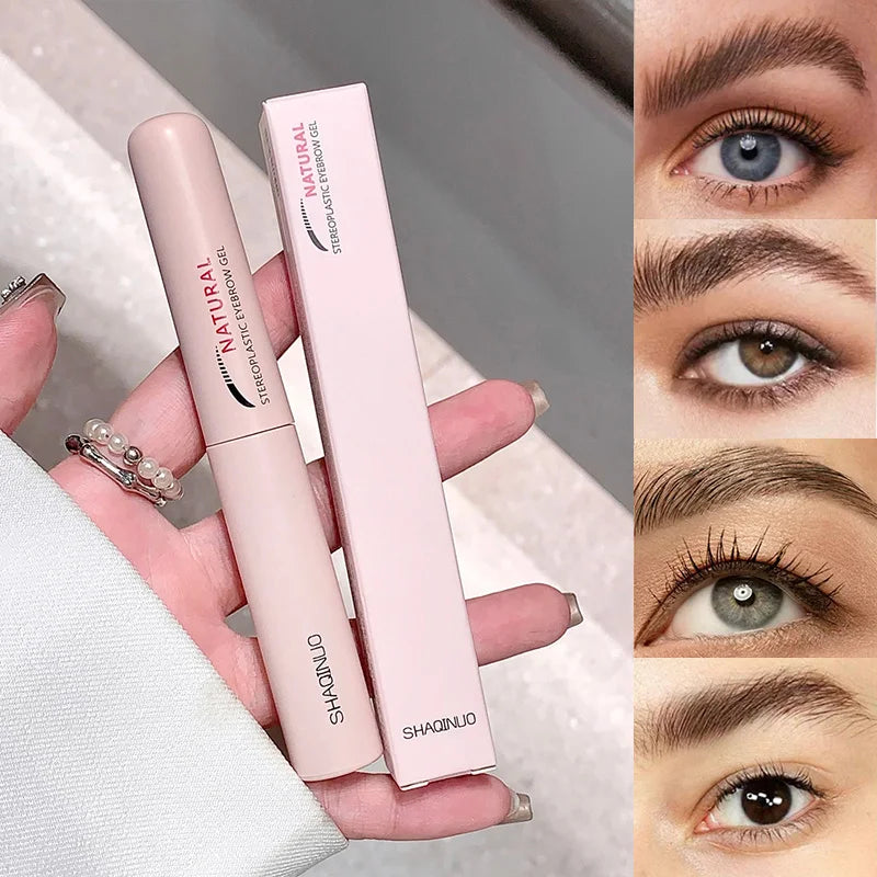 SHAQINUO Natural 3D Brow Gel - Waterproof, Sweat-Resistant, and Film-Forming for Wild, Shaped Brows