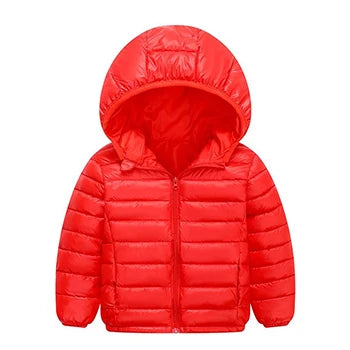 Autumn Winter Teen Boys Girls Warm Down Jacket Children Cotton Outerwear New Fashion Hooded Zipper Coats 3-12 Years Kids Clothes