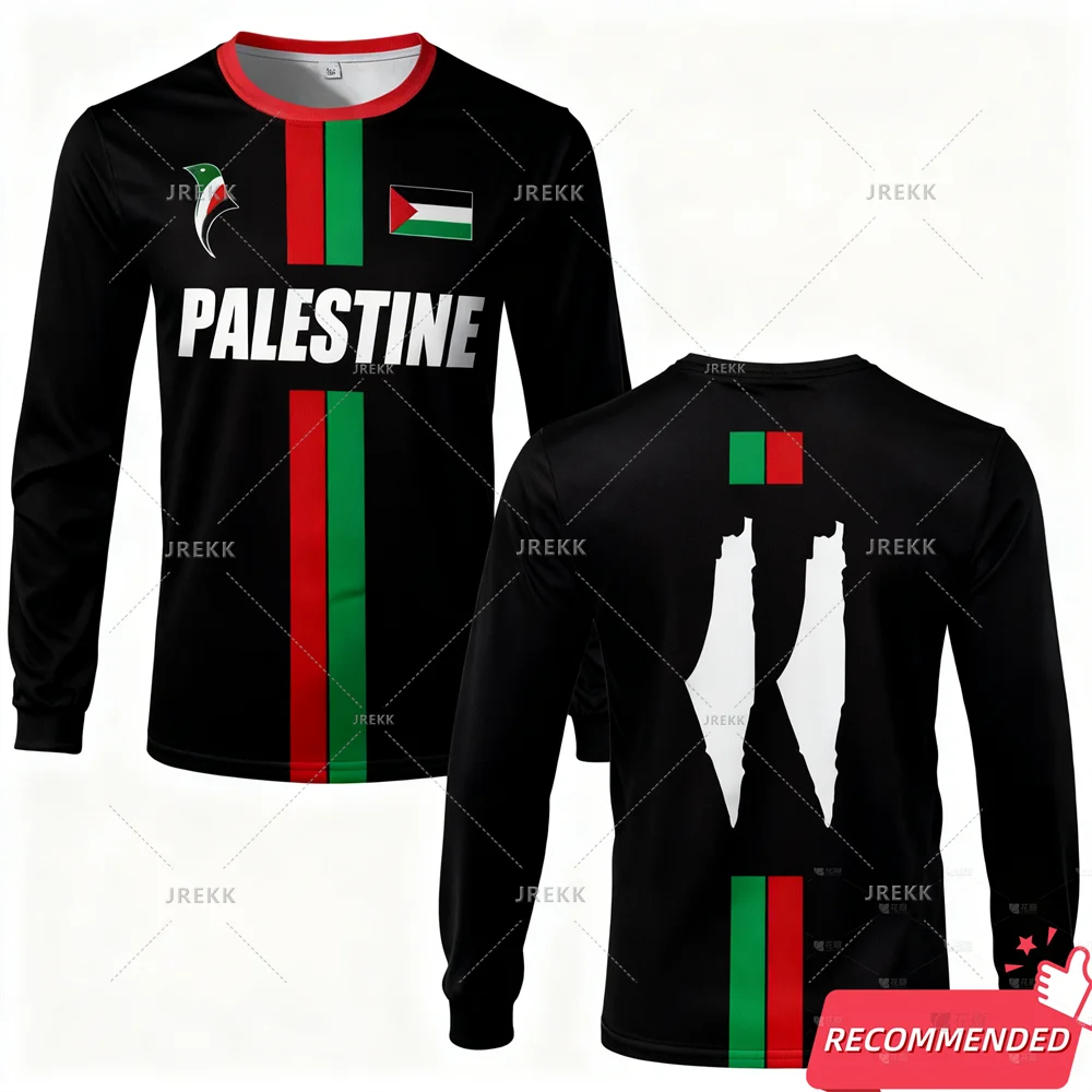 2025 New Palestine Football Jersey Autumn Palestinian Shirt Gaza Kid's Tees Palestina Maillot Football Crewneck Sweatshirts Tops
