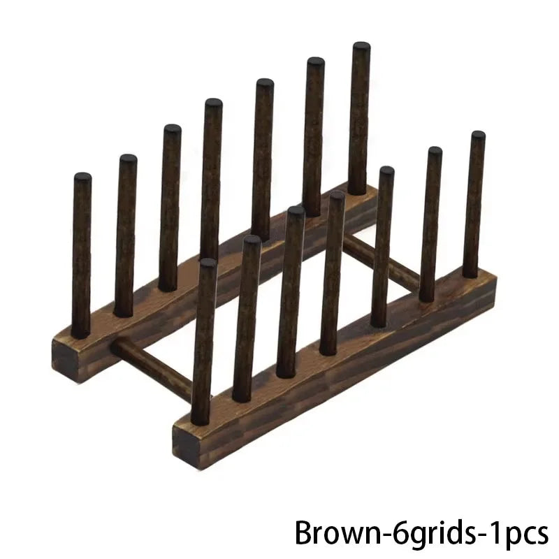 Multi Functional Storage Rack Kitchen Storage Mechanism Tableware Drainage Wooden Tableware Drying Rack Kitchen Accessories