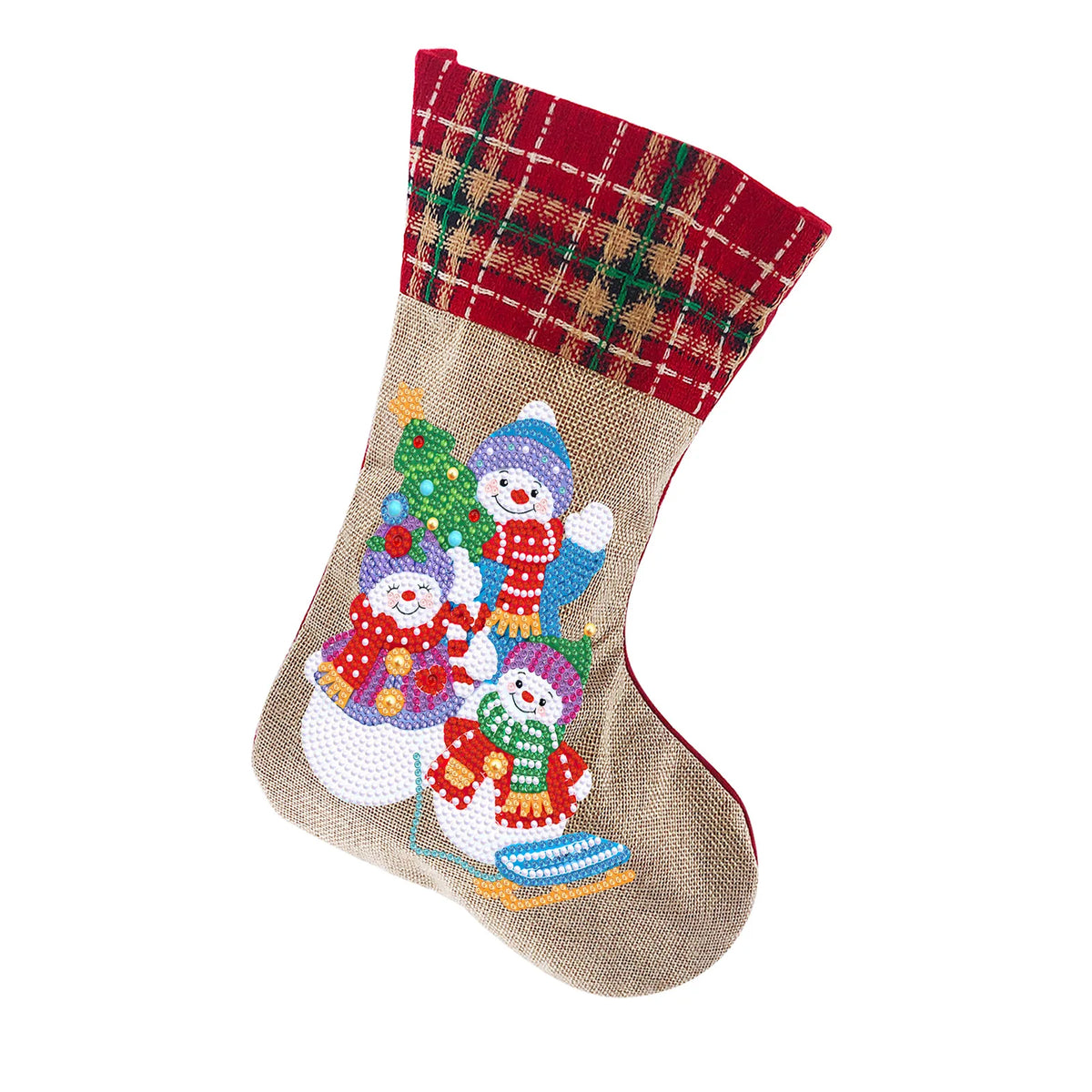 Diamond Painting DIY Christmas Stockings Handiwork Sticking Drills Christmas Candy Bags Gift