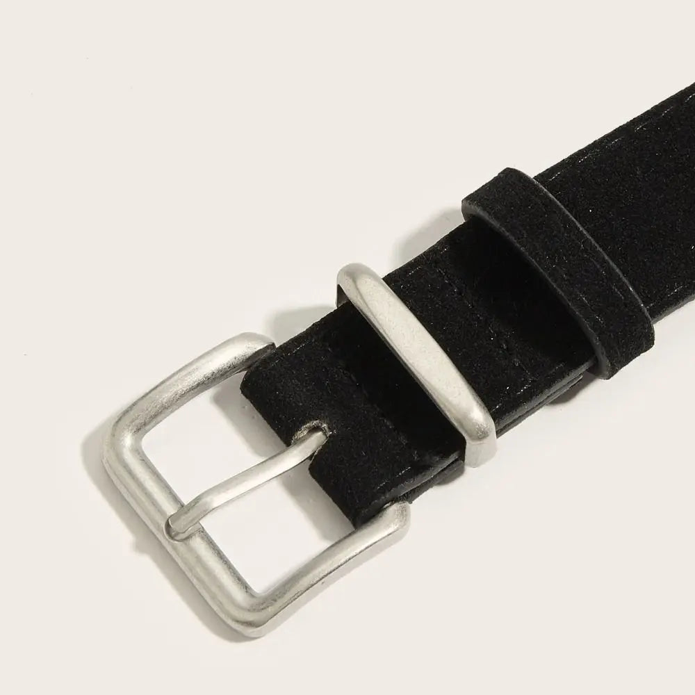 Maillard Style Suede Leather Wide Belt Trendy Luxury Design Business Waist Strap Versatile Casual Trouser Dress Belts Gifts