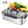 Food Storage Containers with Lids Airtight Food Grade 316 Stainless Steel Large Capacity Leakproof Kitchen Storage Container