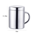 Double Wall Stainless Steel Coffee Mug with lid Portable Cup Travel Tumbler Jug Milk Tea Cups Office Water Mugs