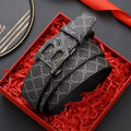 Genuine Leather New luxury brand men's belt fashion business alloy needle buckle men's belt B buckle head waist belt for men
