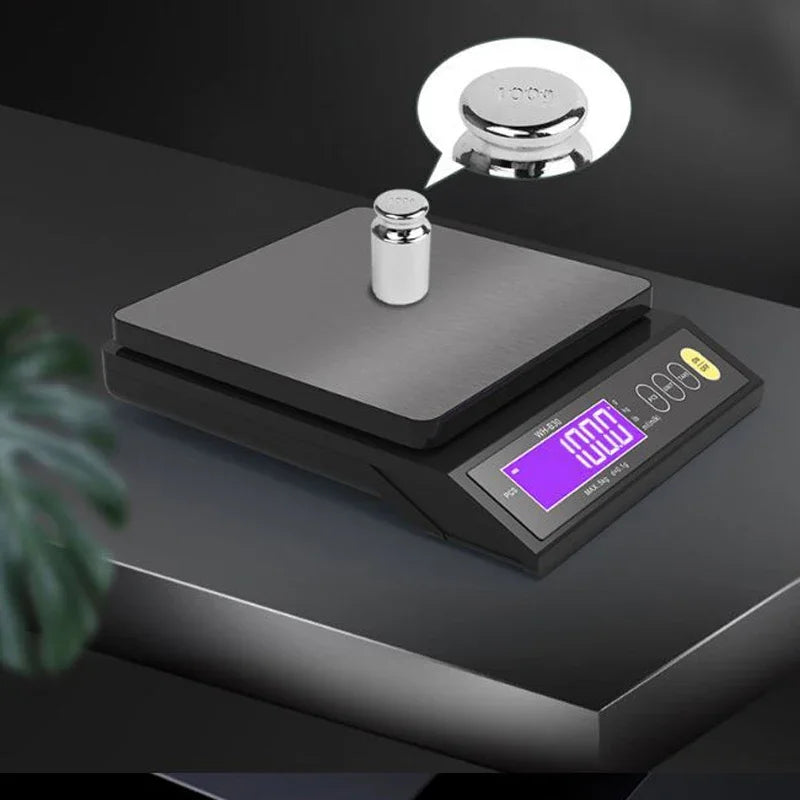 Digital Scale Electronic Kitchen Scale Waterproof LCD Home Food Snack 5kg/0.1g 10kg/1g Stainless Steel Measuring Weighing Tool