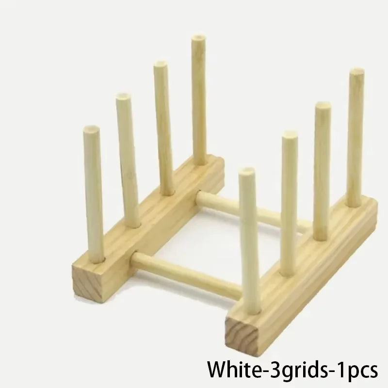 Multi Functional Storage Rack Kitchen Storage Mechanism Tableware Drainage Wooden Tableware Drying Rack Kitchen Accessories