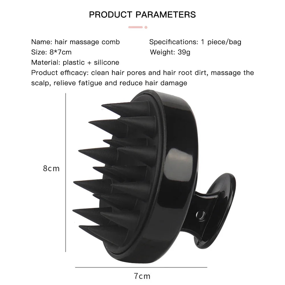 1pc Silicone Head Scalp Massage Comb Hair Washing Brush Soft Scalp Massager for Hair Growth Shampoo Brush Shower Comb Hair Care