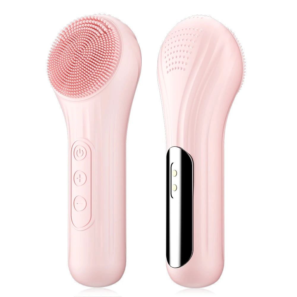 Sonic Waterproof Facial Cleansing Brush Rechargeable Scrubber Exfoliating Vibrating Deep Clean Face Cleaner Skin Care Tool