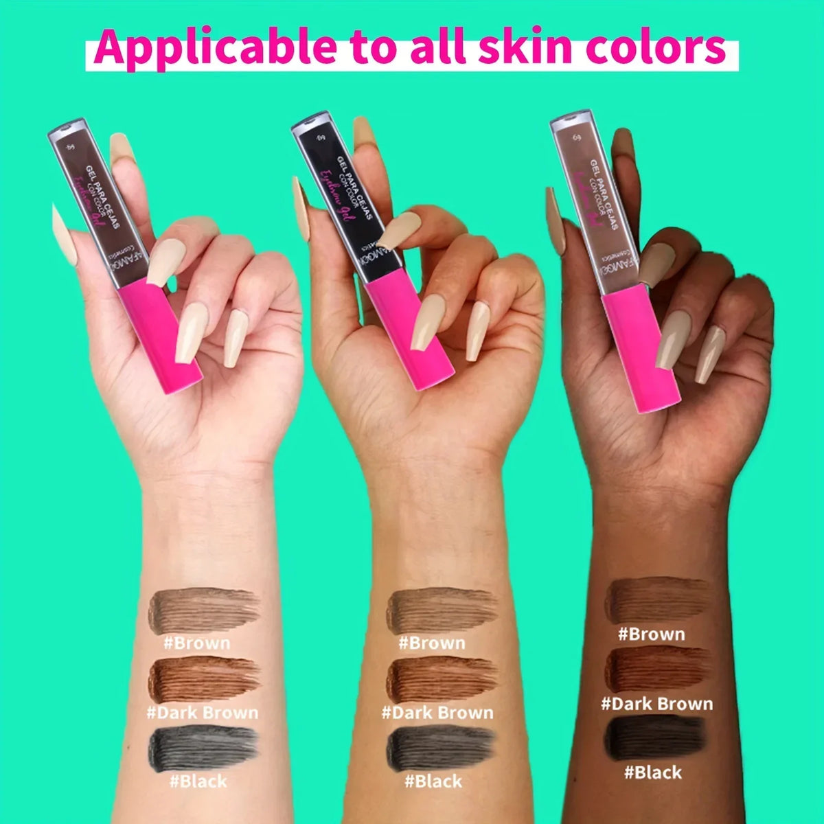 Waterproof Tinted Brow Gel Kit, Rich Auburn & Clear Setting Brow Glue, Fast Sculpt Long-Lasting Eye Makeup