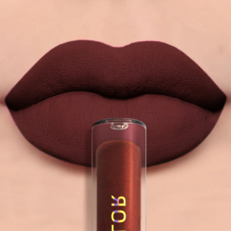 19 Colors Matte Velvet Lip Gloss Waterproof Liquid Lipstick Nude Black Lips Tint Makeup Lip Glaze Cosmetics Red Lip Stain Beauty