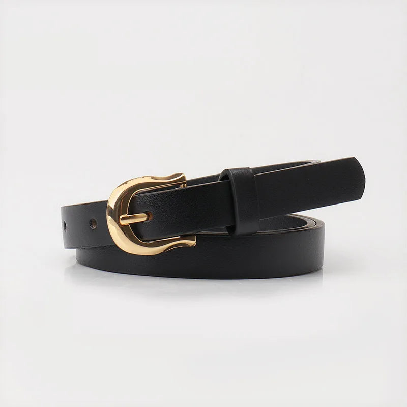 1.8x103cm Women's Thin Belt Versatile Korean Style Simple Candy Color Jeans Belt Decorative Skinny Waistband