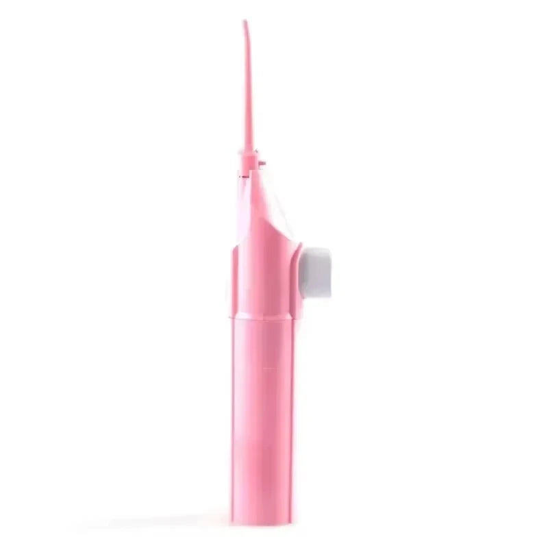 1PC High-Pressure Oral Irrigator - Portable Water Flosser, Manual Toothpick Style, Deep Cleans Gums & Teethn