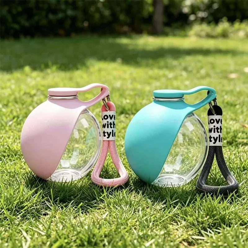285ml Portable Dog Water Bottle Stainless Steel Travel Pet Water Dispenser Puppy Water Bottle for Outdoor Walking Hiking