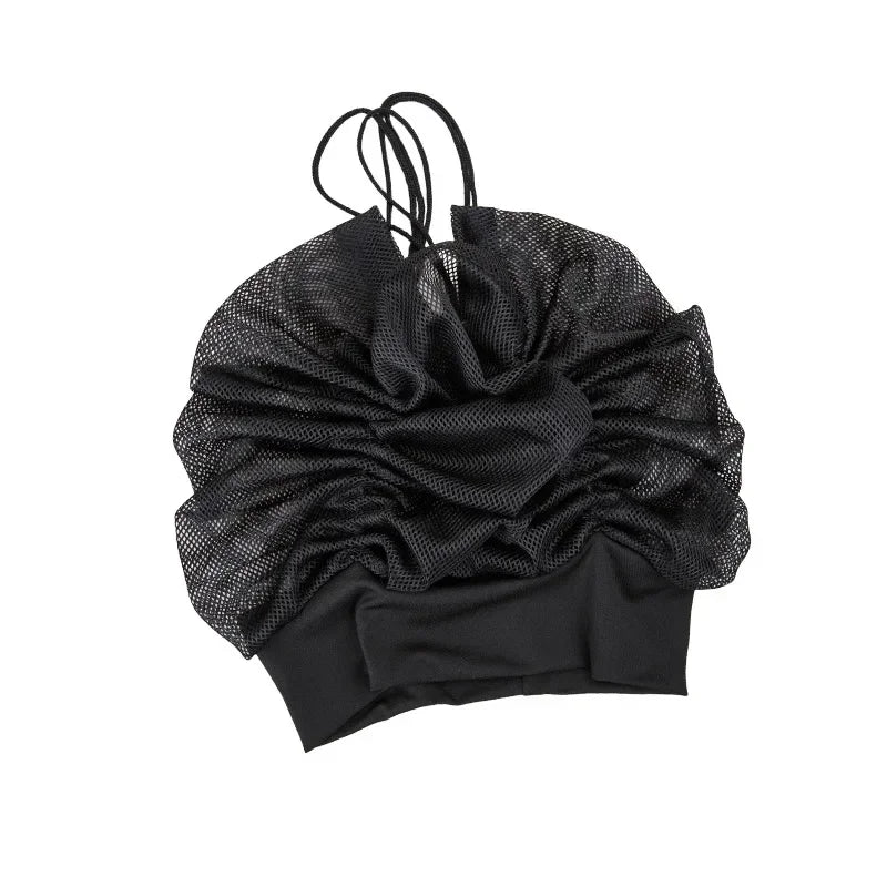 Net Plopping Cap for Drying Curly Hair Adjustable Net Plopping Bonnet Quick Drying Hair Towel Bath Hats Net Plopping Cap
