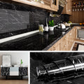 Marble Kitchen Oil-Proof Film Stove Waterproof Moisture-Proof Self-Adhesive Wallpaper Countertop Cabinet Renovation Tile Sticker