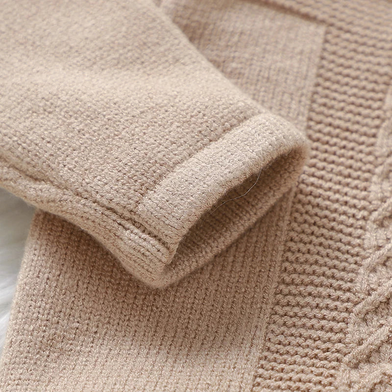 Infant Girls Clothes Sets Autumn Solid Long Sleeve Sweaters Cardigans+Pants Newborn Knitted Outfits 0-9m Toddler 2pcs Tracksuits