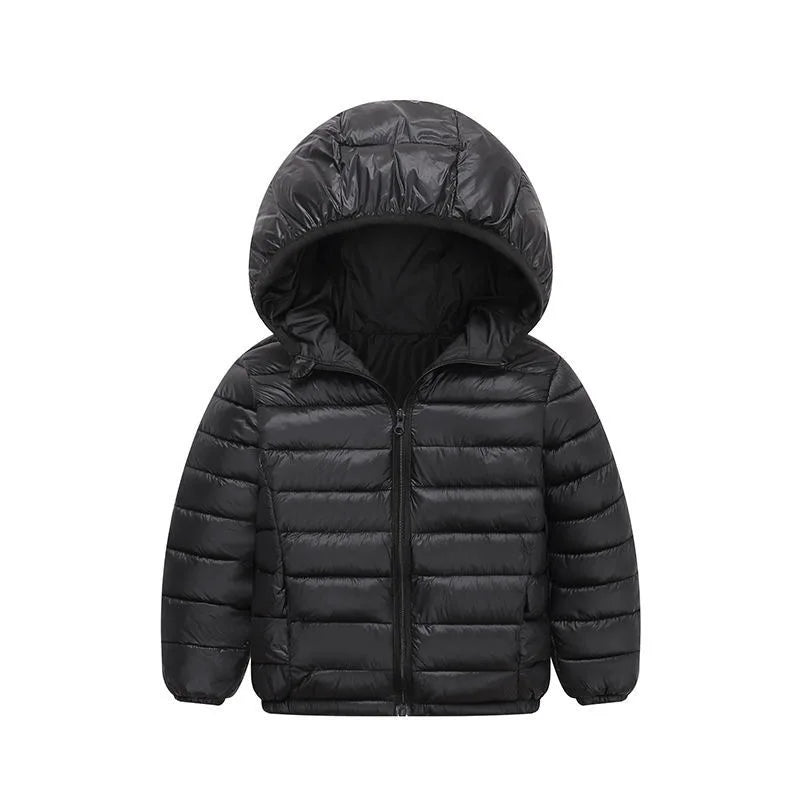 Autumn Winter Teen Boys Girls Warm Down Jacket Children Cotton Outerwear New Fashion Hooded Zipper Coats 3-12 Years Kids Clothes