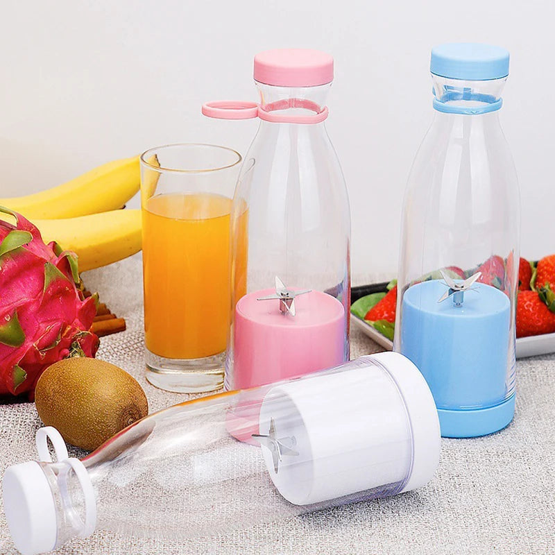 Mini Wine Bottle Juicer 420ml Portable Stirring USB Charging Juicer Cup Household Multifunctional Electric Juicer Household Item