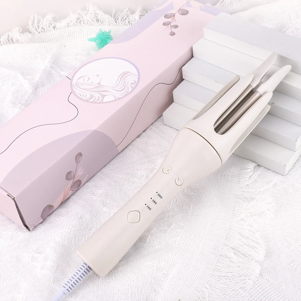 Automatic Hair Curler, One Touch Fast Heating Curling Iron with Adjustable Temperature, Portable Travel Hair Styling Tool, Gift
