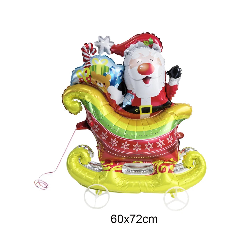 Christmas Indoor Decor Hormel Party Balloon Large Standing Street Light Santa Claus Snowman Balloon Xmas Christmas Balloon