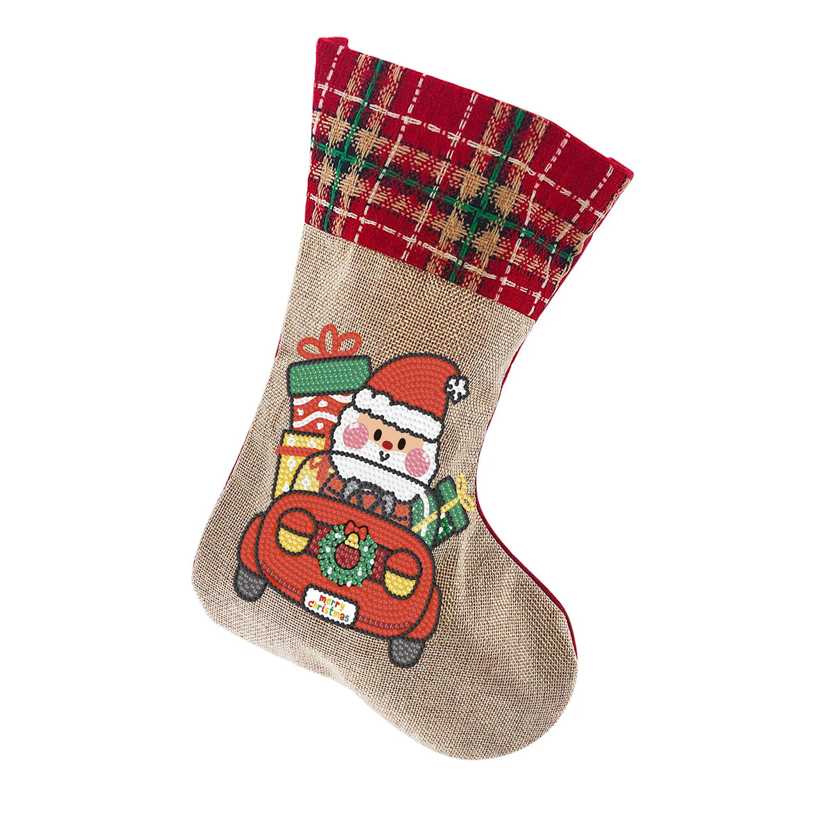 Diamond Painting DIY Christmas Stockings Handiwork Sticking Drills Christmas Candy Bags Gift