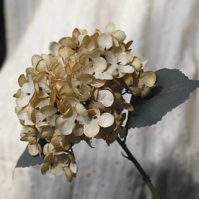 Retro Autumn Hydrangea Bouquet Artificial Flowers Room Home Decoration DIY Wedding Floral Arrangement Party Supplies Photo Props