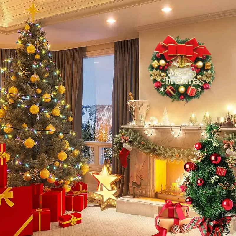 Christmas Decoration Handmade Simulation Christmas Wreath Door Hanging Window Props Exquisite High Quality Home Decor