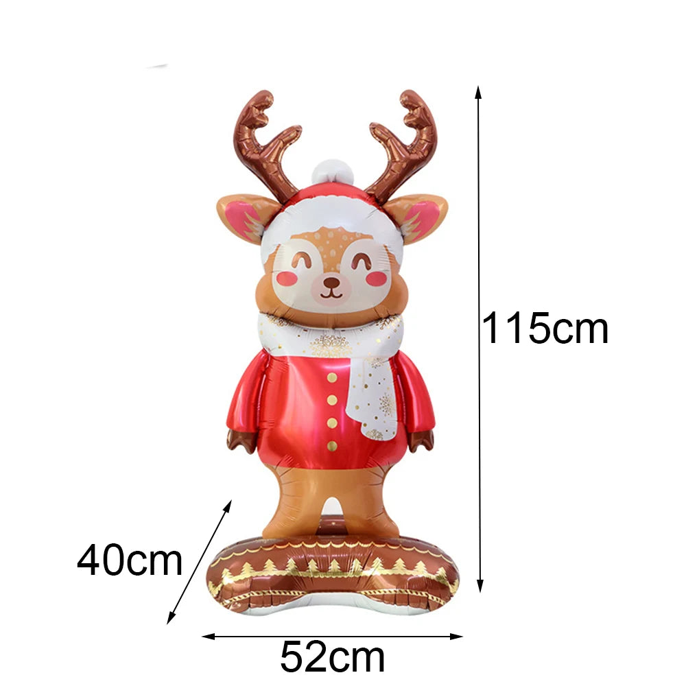 Christmas Indoor Decor Hormel Party Balloon Large Standing Street Light Santa Claus Snowman Balloon Xmas Christmas Balloon