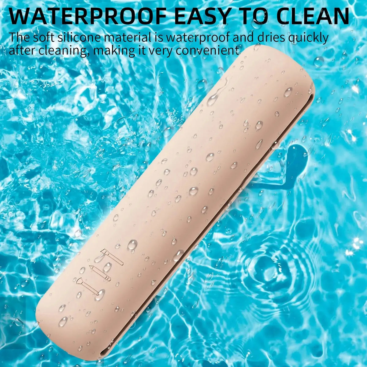 Silicone Brow Pencil Case Makeup Brush Eyeshadow Brush Storage Set Dust-Proof Simple Portable Travel Bag Specific