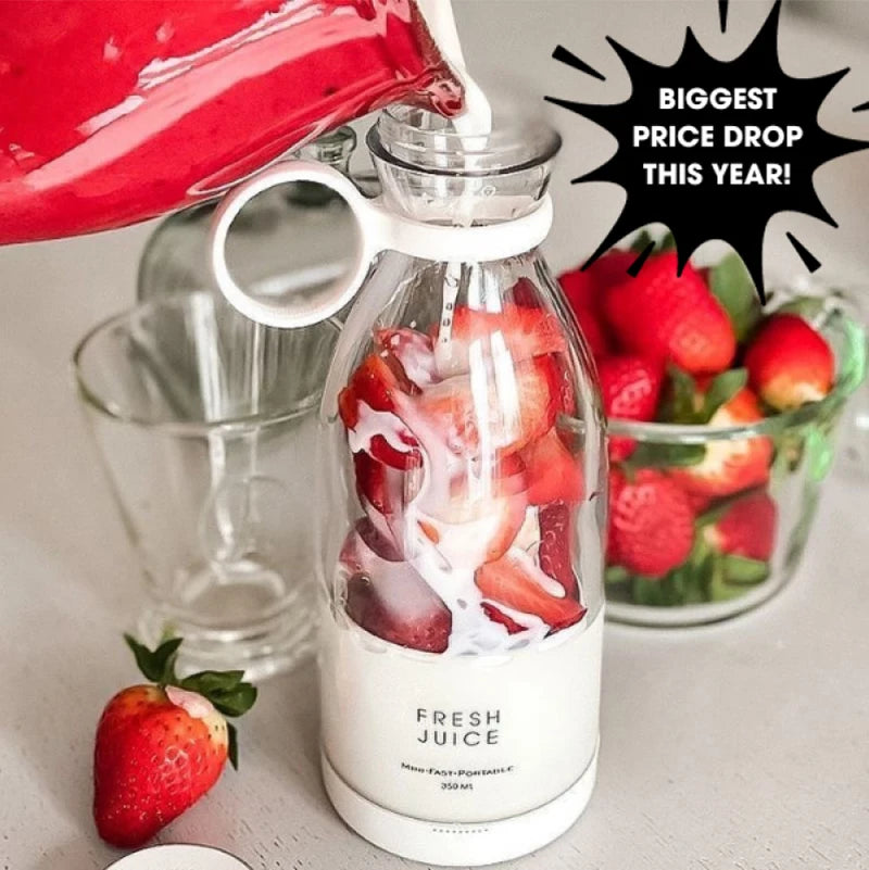 Mini Wine Bottle Juicer 420ml Portable Stirring USB Charging Juicer Cup Household Multifunctional Electric Juicer Household Item