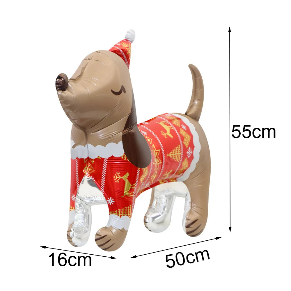 Christmas Indoor Decor Hormel Party Balloon Large Standing Street Light Santa Claus Snowman Balloon Xmas Christmas Balloon