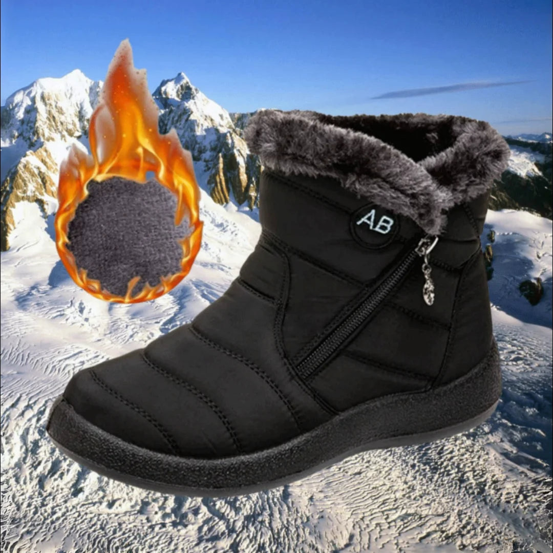Women High‑Top Cotton Winter Boots Warm Anti‑Slip Slip‑on Loafers Soft Plush Lined Comfort Casual Outdoor Daily Women Shoes