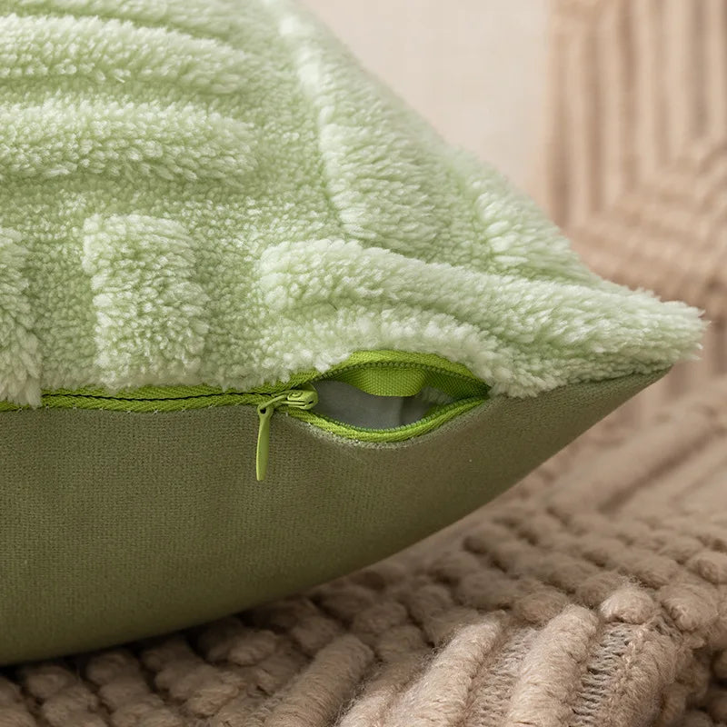 Pillow Case Woven Plush Pillowcase Office Sofa Waist Cushion Pillow Head Cushion Luxury 45x45cm Decorative Pillows For Sofa