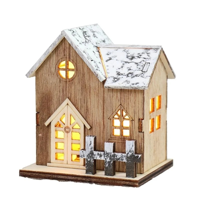 Christmas Decor House LED Light Desktop Ornament Festive Atmospheres Enhancer for Home, Offices, and Store Decor