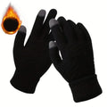 Men's and Women's Winter New Minimalist Knitted Gloves with Mobile Touch Screen Operation Thick and Warm Outdoor Gloves