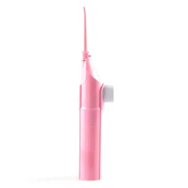 1PC High-Pressure Oral Irrigator - Portable Water Flosser, Manual Toothpick Style, Deep Cleans Gums & Teethn