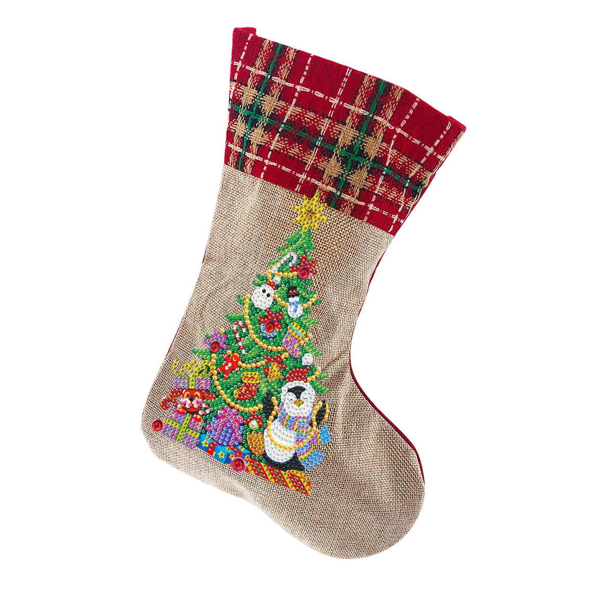 Diamond Painting DIY Christmas Stockings Handiwork Sticking Drills Christmas Candy Bags Gift