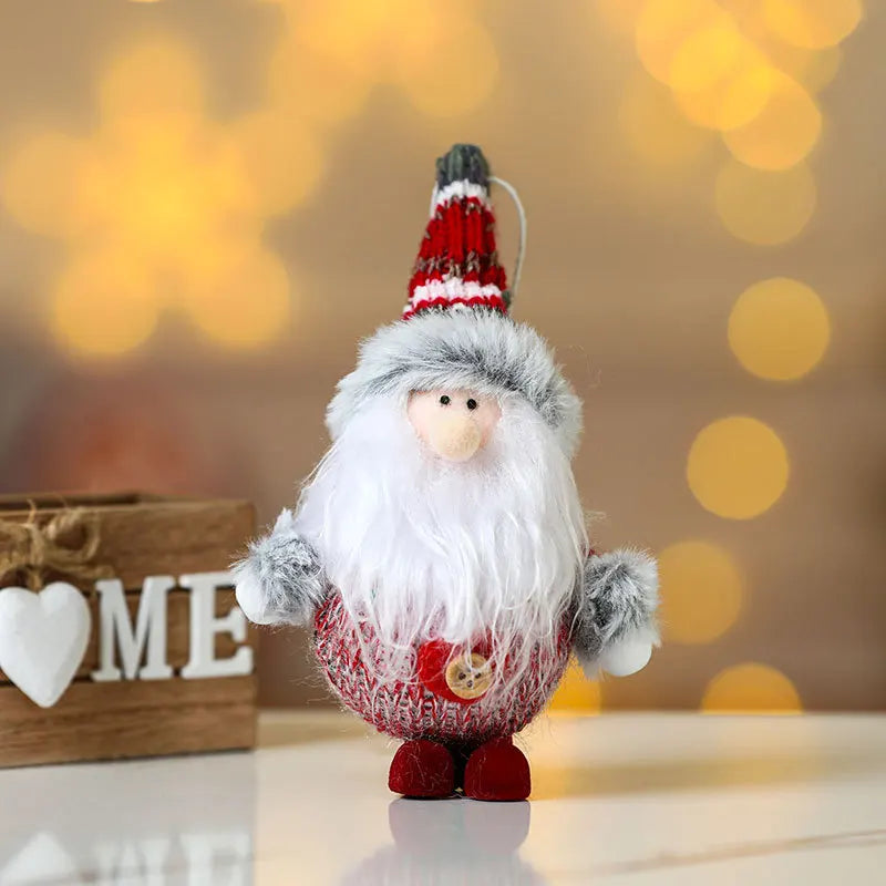 Christmas Dolls Tree Decor Standing Santa & Snowman and Reindeer Figurines for Home Decor Birthday Gifts Merry Christmas